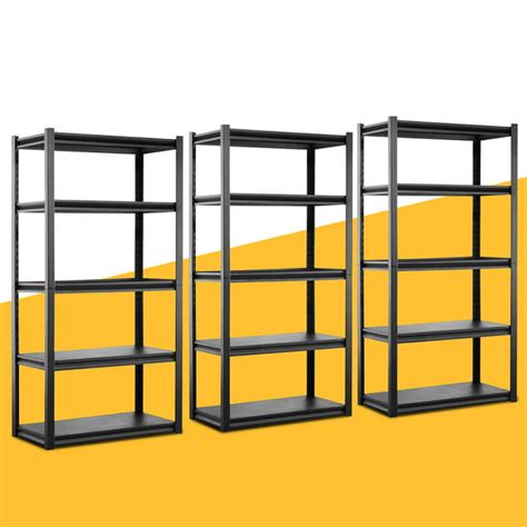 Set of 3 Raybee 63" H Garage Shelving 5 Tier Heavy Duty Storage Shelves ...