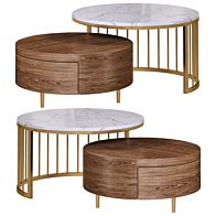 Messina Nesting Side Tables West Elm - Table - 3D model