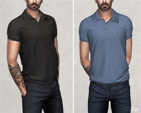 Polo Shirt by Darte77 for The Sims 4 - Spring4sims | Sims 4 male ...