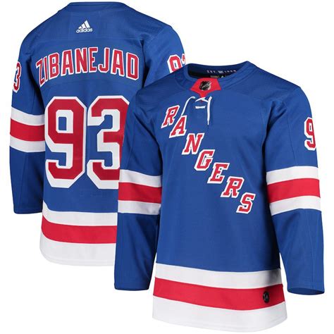 New York Rangers #93 Mika Zibanejad adidas Blue Player Jersey