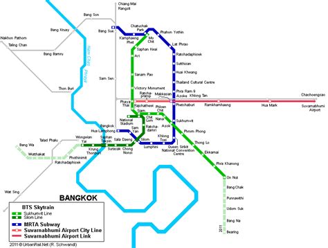 Bangkok Subway Map for Download | Metro in Bangkok - High-Resolution Map of Underground Network