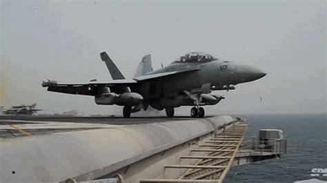 Watch a US Navy aircraft carrier launch all its F-18s