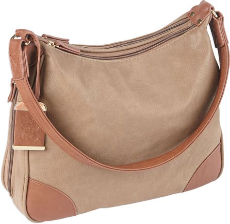 Bulldog BDP014 Hobo Purse Holster Taupe w/Tan Trim Leather