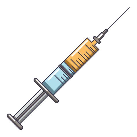 Empty syringe icon, cartoon style 15070311 Vector Art at Vecteezy