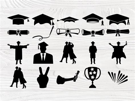 Graduation Cap SVG, Graduation Clipart, Silhouette By TonisArtStudio ...