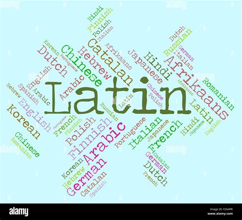 Latin Language Indicating Dialect Lingo And Translator Stock Photo ...