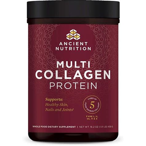 Ancient Nutrition Multi Collagen Protein Powder - Pure, Formulated by Dr. Josh Axe, 5 Types of ...