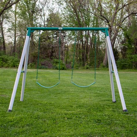 Backyard Discovery Mini Brutus Heavy-Duty Metal A-Frame Swing Set ...