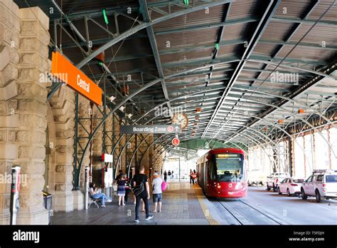 Sydney light rail train at Central Station in Sydney city centre,Australia Stock Photo - Alamy