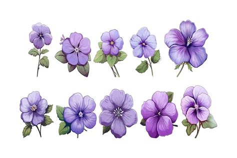 Premium Vector | Hand drawn Violet flower arrangement clipart