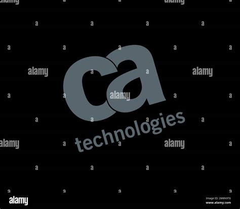 CA Technologies, rotated logo, black background Stock Photo - Alamy