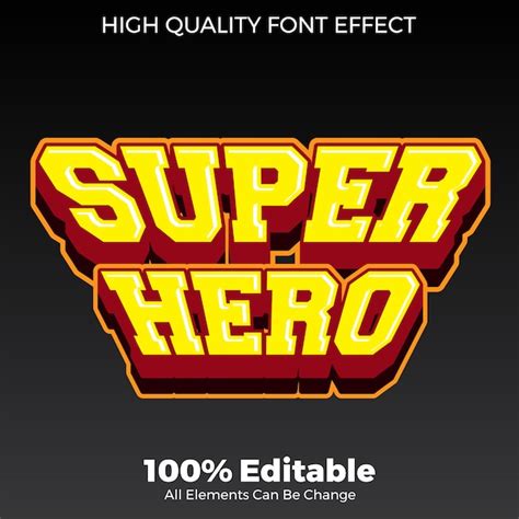 Premium Vector | Bold superhero text style editable font effect