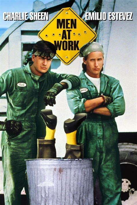 Men At Work, 1990. | Emilio estevez, Charlie sheen, Working man