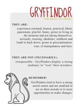 Gryffindor Traits | Harry potter houses traits, Harry potter houses, Gryffindor