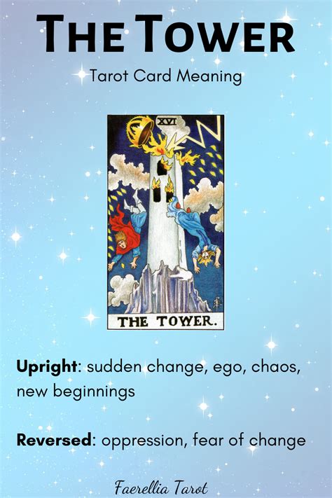 The Tower Tarot Card Meaning | The tower tarot, The tower tarot card ...