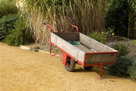 Handbarrow in the garden stock photo. Image of spring - 11927466