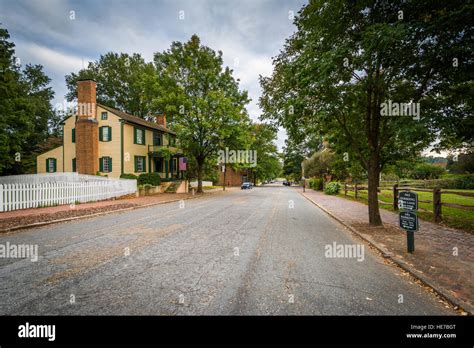 Main Street in the Old Salem Historic District, in Winston-Salem, North ...