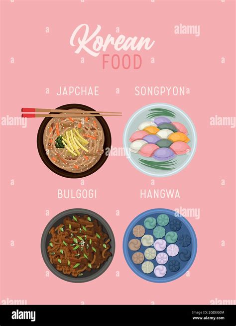 korean food plates Stock Vector Image & Art - Alamy