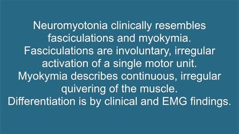 Neuromyotonia - YouTube