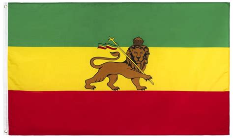 3x5FT Ethiopia Flag Lion of Judah Ethiopian Jewish Rastafari African Afro Haile - Other Home Décor