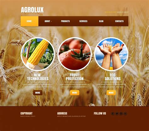 Agriculture Website Template