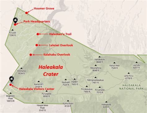 Haleakala Crater Map