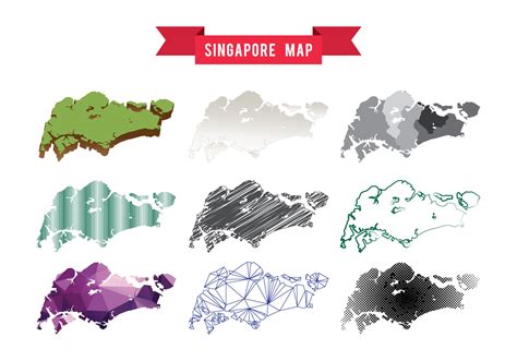 Singapore Map Vector 149844 Vector Art at Vecteezy