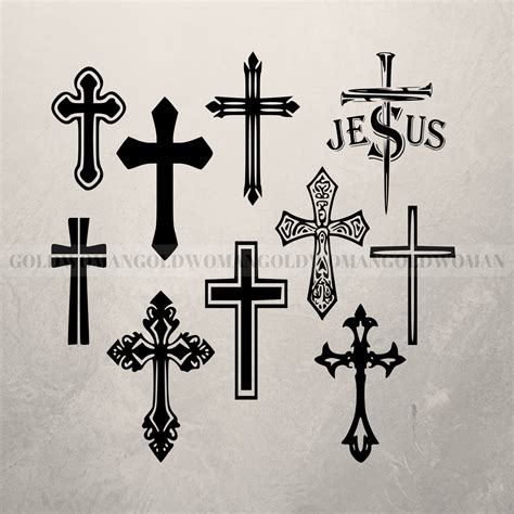 Free Crosses Svg Bundle, Christian Cross Svg, Silhouette, Digital ...