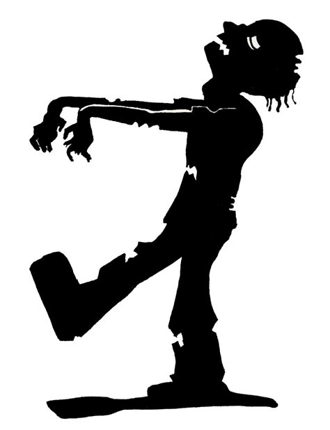 cute zombie clipart black and white - Clipground