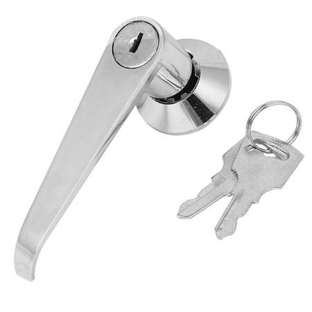 Door 3.5" Length Shaft Handle Metal Cabinet Lock and Key Silver Tone 2pcs - Walmart.com