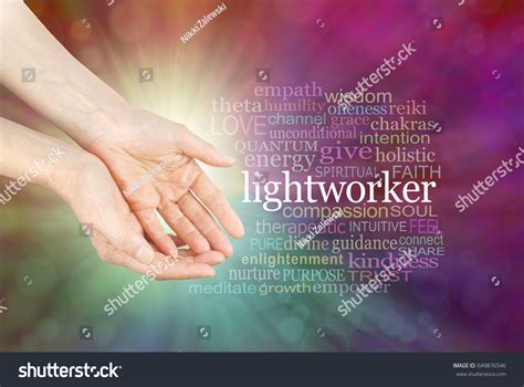 Healing Hands Lightworker Female Hands Open Stock Photo 649876546 ...