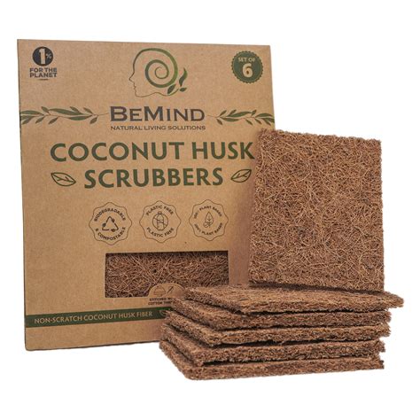 Buy Coconut Husk Scrubber(6)Coconut Scouring Pads|Natural Dish Scrubber ...