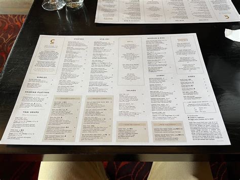 Menu at Chaophraya Aberdeen restaurant, Aberdeen, 1 Union Terrace