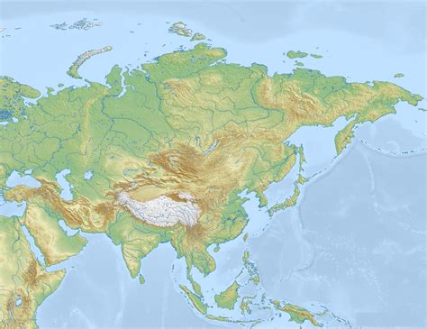 Printable Blank Asia Map