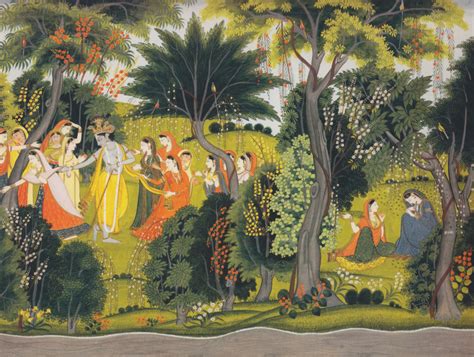 Kangra Painting – Delicate And Lyrical Style – Vasudhaiva Kutumbakam