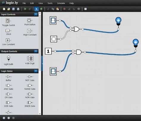 Free Online Logic Circuit Simulator - Circuit Diagram