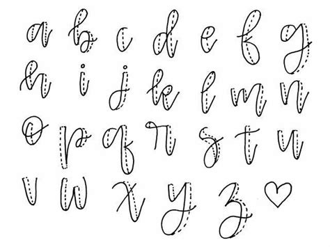 Easy Handwriting Fonts Alphabet