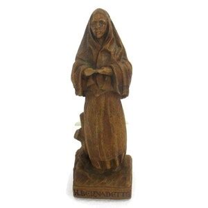 Statue St Bernadette Soubirous Resine Lourdes French France - Etsy