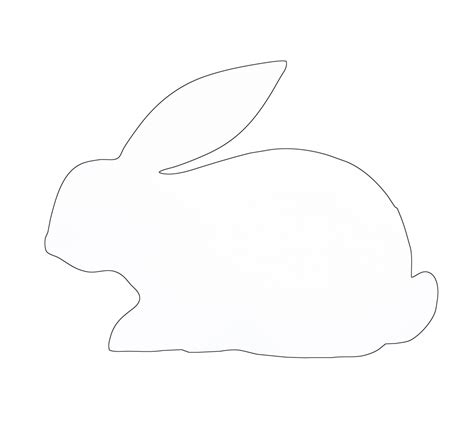 Bunny outline printable rabbit template for craft silhouette jpg ...