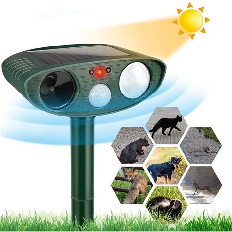 Buy Animal Repeller, Ultrasonic Cat Repellent, Solar Waterproof Animal Repeller Outdoor ...