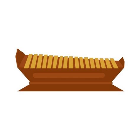 Download Gambang, a traditional percussion instrument flat icon design ...