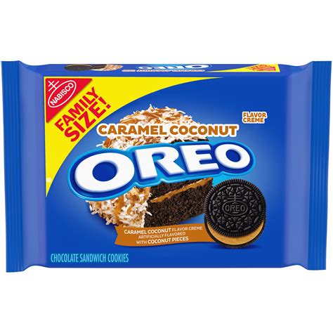 OREO Caramel Coconut Flavored Creme Chocolate Sandwich Cookies, Family Size, 17 oz - Walmart.com