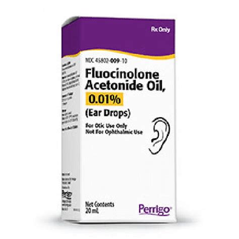 Fluocinolone Acetonide Ear Drops Treat Eczema & Swimmers Ear — Mountainside Medical Equipment