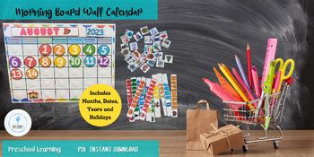 Preschool Wall Calendar, Homeschool Classroom by Bluebird Playschool