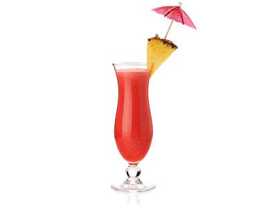 Hurricane Drink Recipe - Sweet Passion Fruit Flavored Dark and White Rum Cocktail