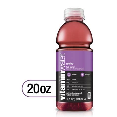 Vitaminwater® Revive Fruit Punch Flavored Bottled Water, 20 fl oz ...