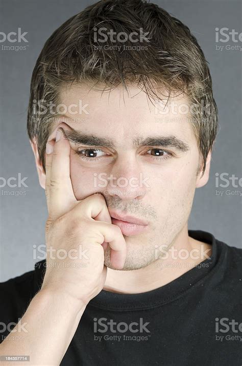 Thinking Man In Deep Thoughts Stock Photo - Download Image Now - Adult ...