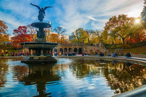 Bethesda Terrace Fountain, Angel of the Waters statue, New York City's Central Park. - Image Abyss