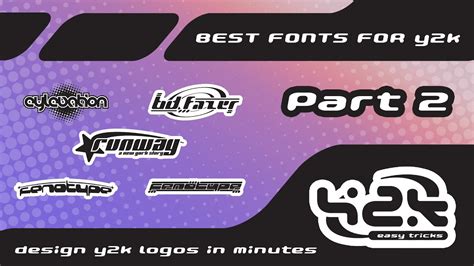 Best Free Fonts for Y2K Aesthetic Logos (part 2) - YouTube