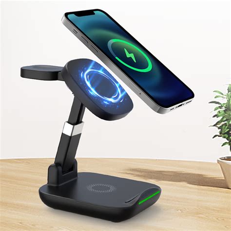 Wireless Charging Stand, Foldable Wireless Charging Station 3 in 1 ...